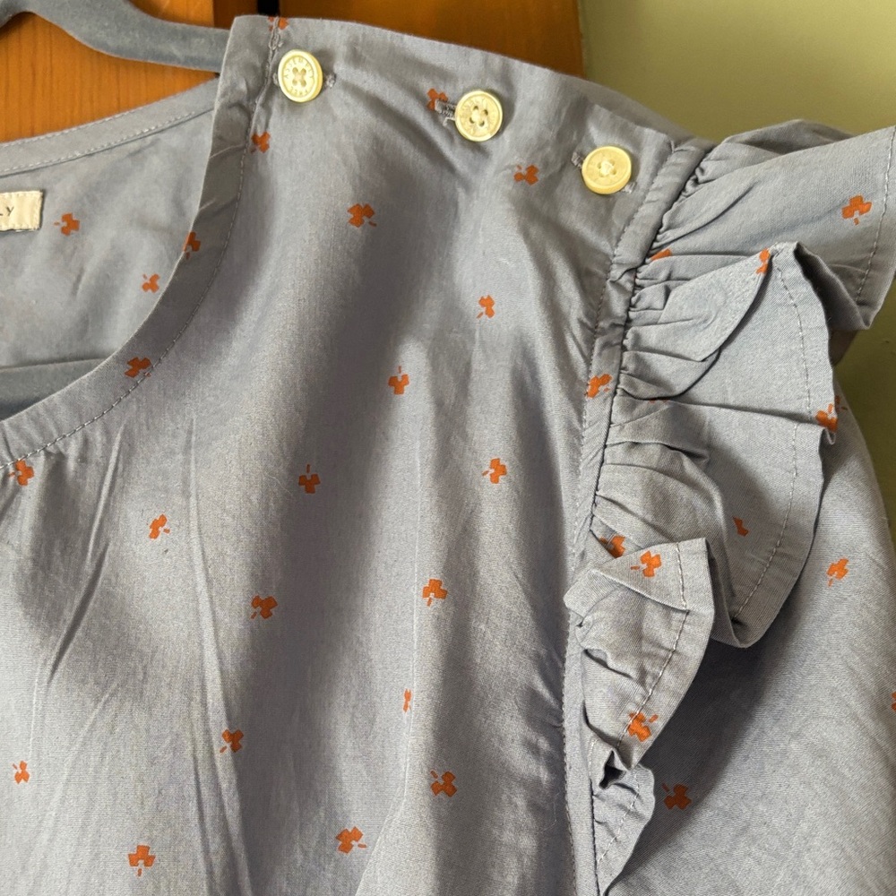 NWOT Chic Blue Dress with Ruffle Accents - Picture 3 of 8